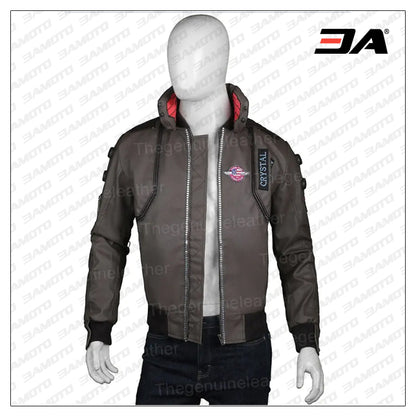 cyberpunk 2077 Green Leather Jacket