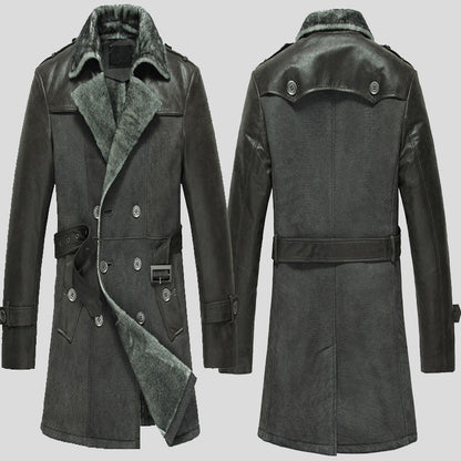 double breasted sheepskin coat