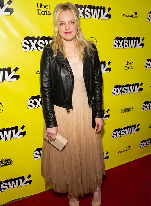 Elisabeth Moss Leather Jacket - 3amoto shop