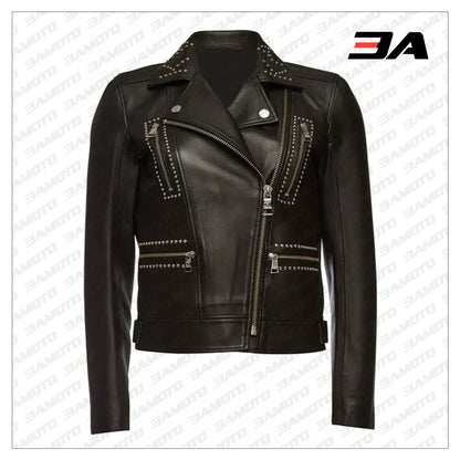 Embellished Leather Studded & Biker Jacket - 3A MOTO LEATHER