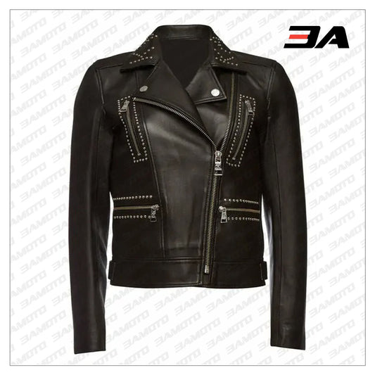 Embellished Leather Studded & Biker Jacket - 3A MOTO LEATHER - 3amoto shop