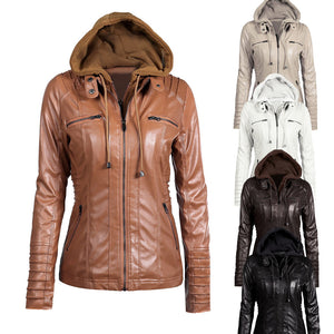faux leather jacket women