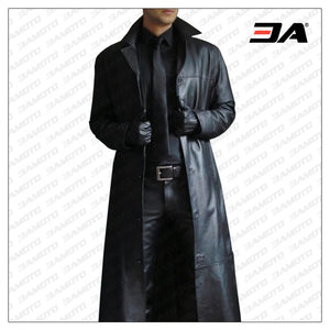 Full Length Leather Trench Coat