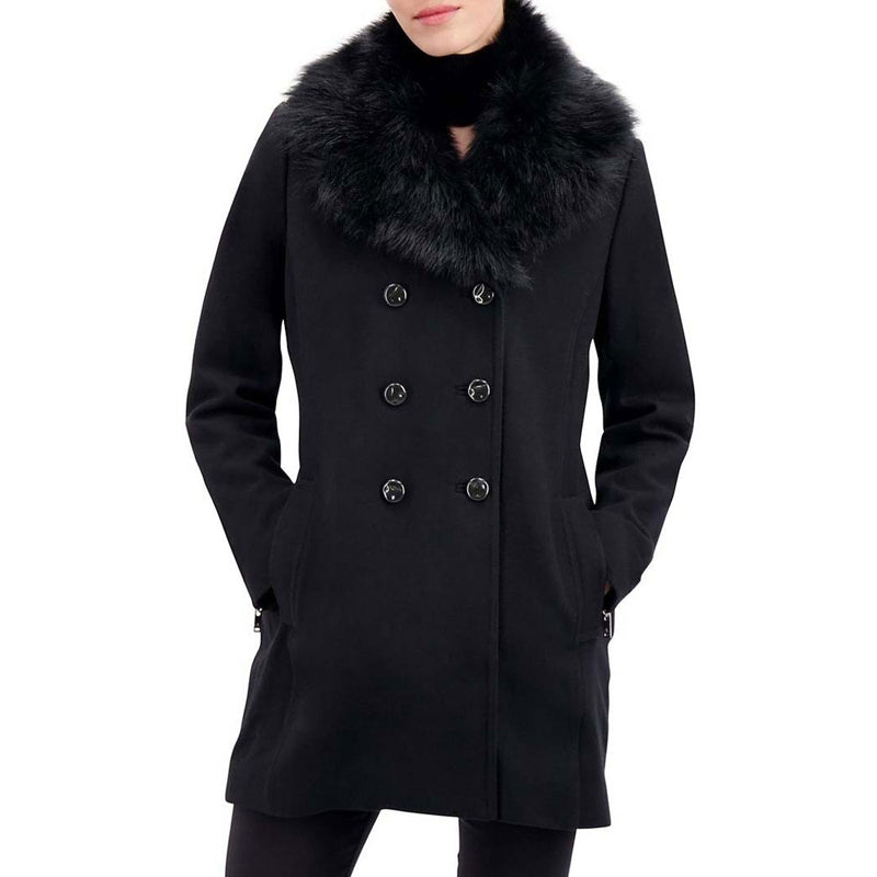 fur trimmed peacoat