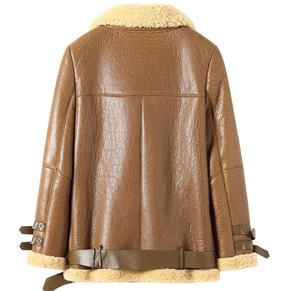 genuine shearling jacket womens