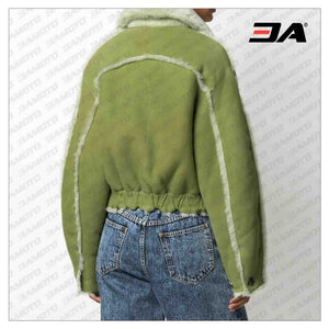 Green Shearling Fur Jacket