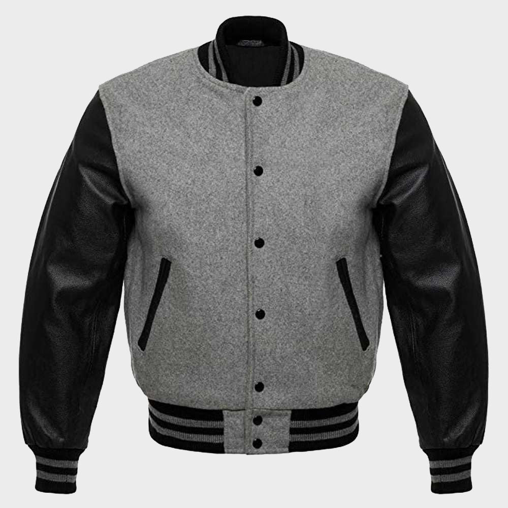 Grey Varsity Jacket Womens