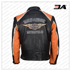 Buy Harley Davidson Classic Cruiser Motorbike Leather Jacket