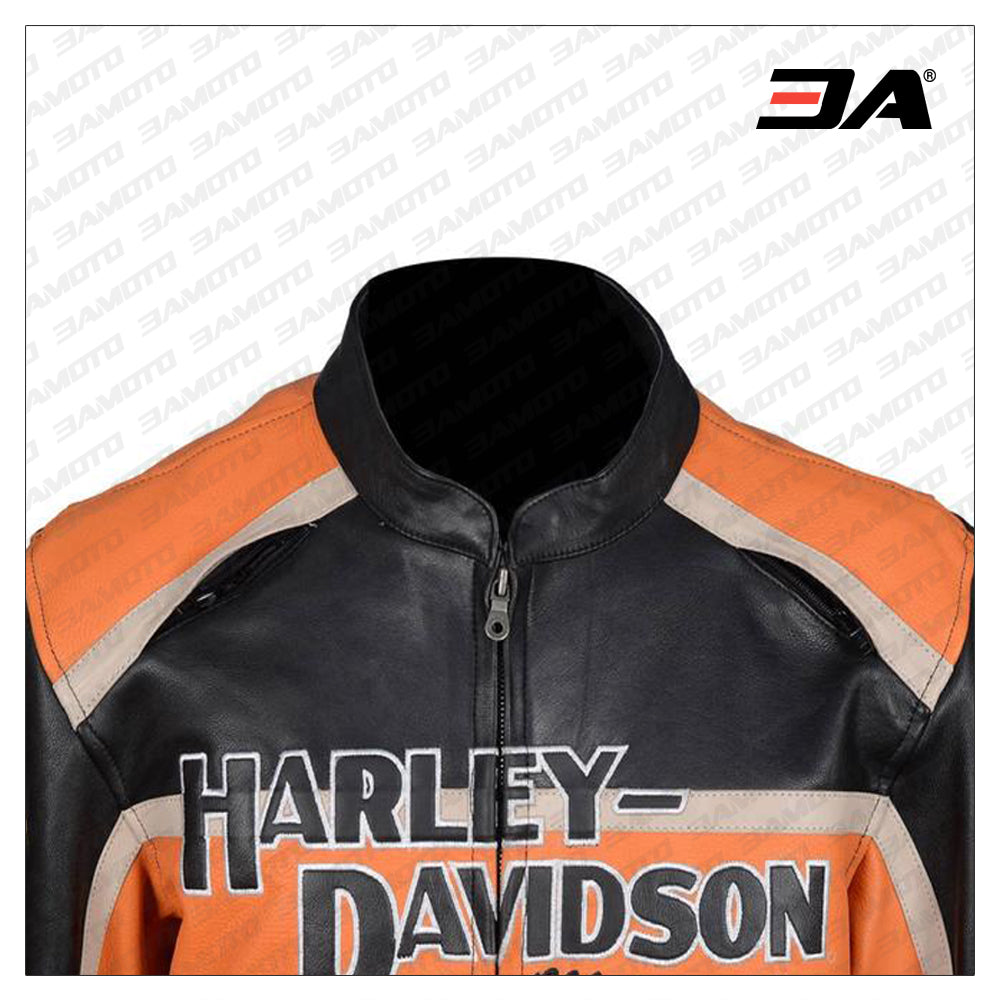 Harley Davidson Classic Cruiser Motorbike Leather Jacket