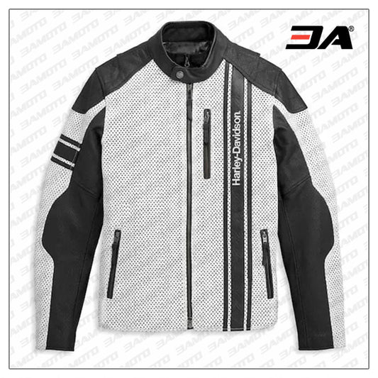 Harley Davidson Hideaway Perforated Leather Jacket - Fashion Leather Jackets USA - 3AMOTO