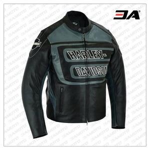 Harley Davidson Gray Leather Jacket