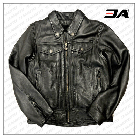 Harley Davidson Motorcycle Black Riding Jacket - 3amoto shop