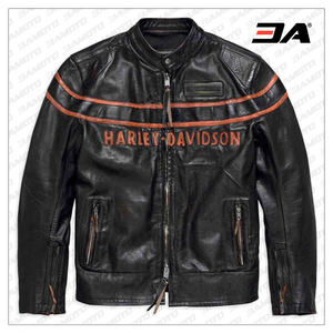 Harley Davidson Motorcycle Double Ton Slim Fit Leather Jacket