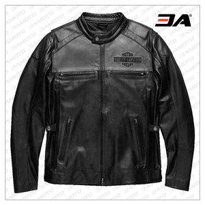 Harley Davidson Motorcycle Votary Color Blocked Leather Jacket