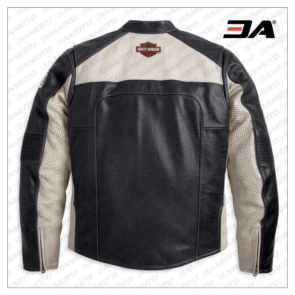 Harley Davidson Men Regulator Perforated Leather Jacket, HD Jacket for Bikers, outlet Leather Jacket for Riders, Jacket for men - Replica