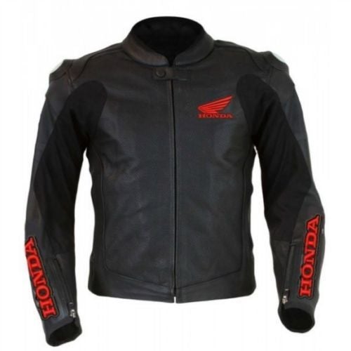 Honda Motorcycle Leather Racing Red Jacket - 3amoto shop