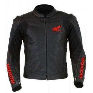 Honda Motorcycle Leather Racing Red Jacket