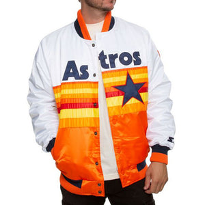 houston astros white and orange jacket