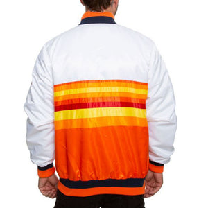 houston astros white and orange starter jacket