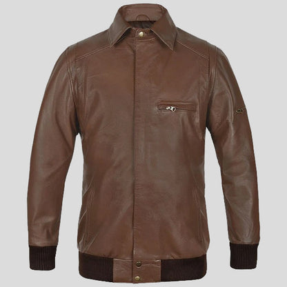 Hunter Bomber Leather Jacket