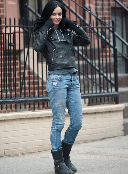 Jessica Jones Leather Jacket - Krysten Ritter by 3amoto - Fashion Leather Jackets USA - 3AMOTO