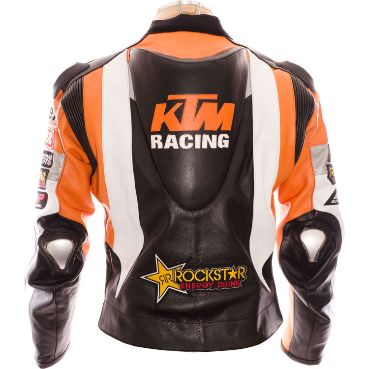 ktm orange violator leather jacket