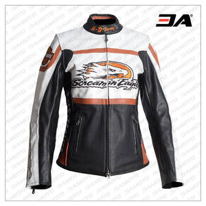 Ladies Harley Davidson Raceway Screamin Eagle Leather Jacket