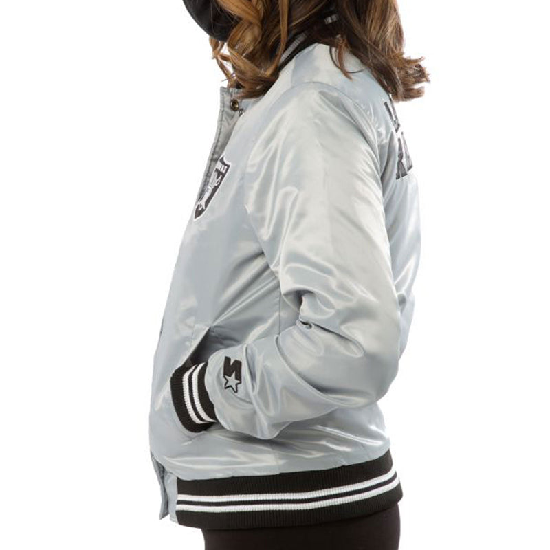 las vegas raiders satin jacket