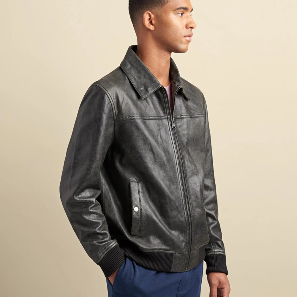 leather aviator jacket