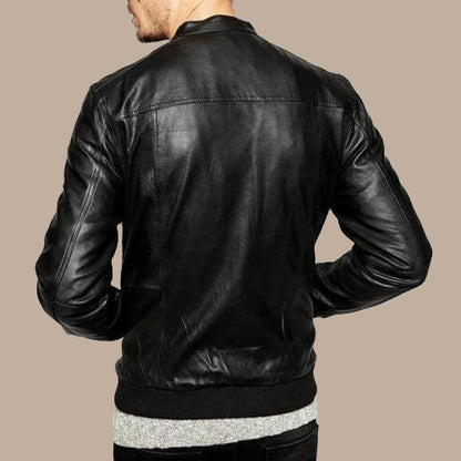 leather bomber jacket mens