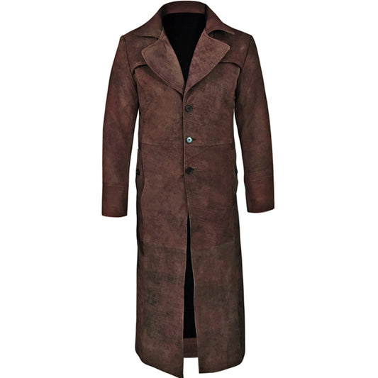 leather duster coat for men - Fashion Leather Jackets USA - 3AMOTO