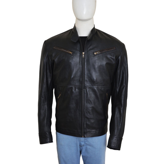 leather jacket in black - Fashion Leather Jackets USA - 3AMOTO