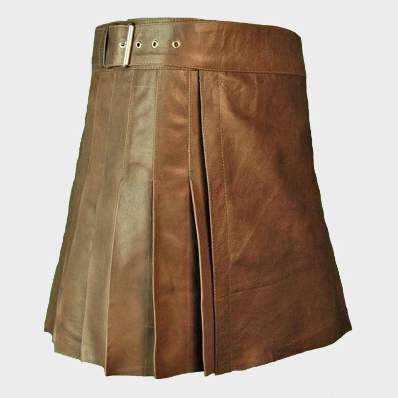 Mens Leather Kilt