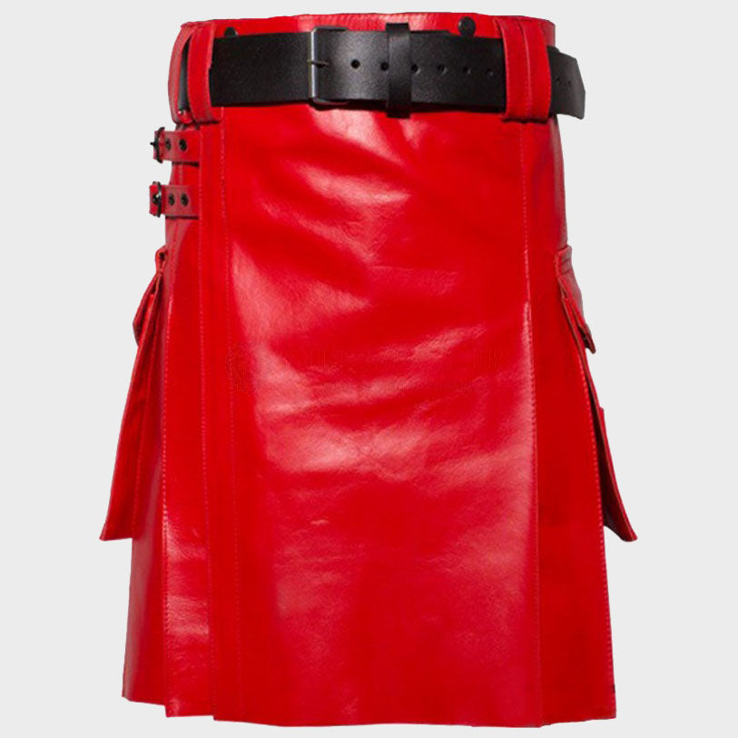 cheap leather kilt