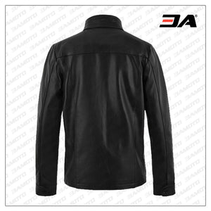 cheap black leather shirt