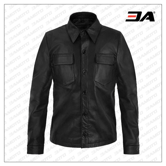 Leather Shirt Black