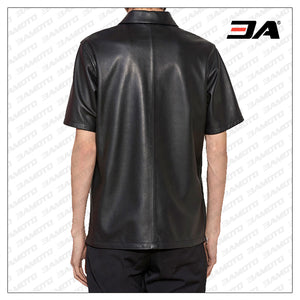 Cheap Black Leather T-Shirt