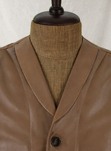 leather vest brown