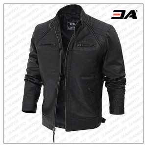 leather cafe racer jacket