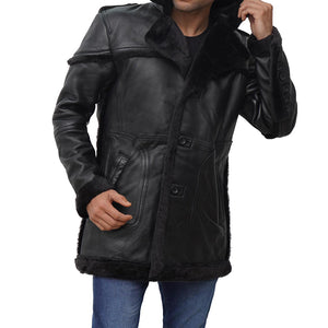 leather coat shearling