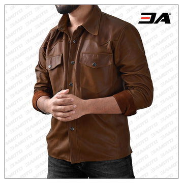 Leather Shirts for Men  Buy Mens Leather Shirt Online