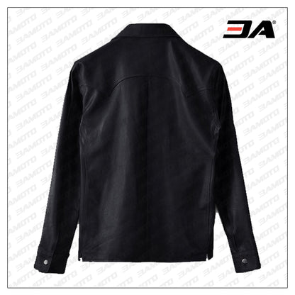 trendy mens leather shirt