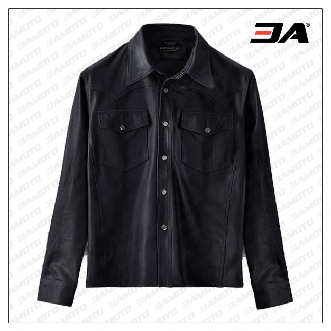 cheap leather shirt