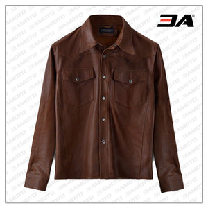waxed leather shirt