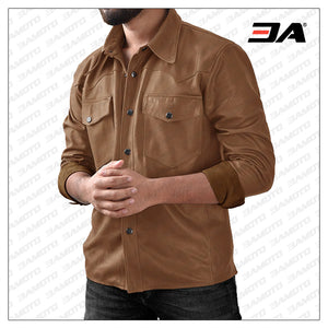 Cheap Leather Shirt for Men