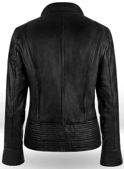 womens leather jacket black