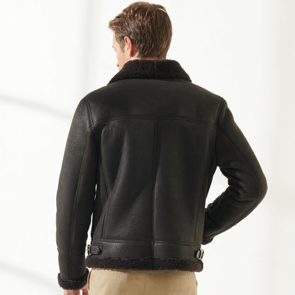 Men Shearling Aviator Jacket