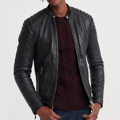 men biker leather jacket