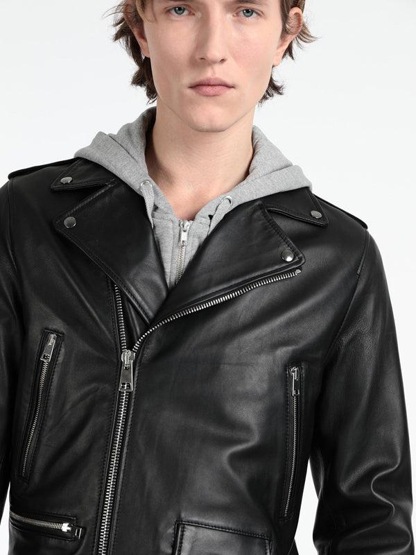 men biker leather jacket