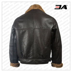 men black b3 sheepskin jacket